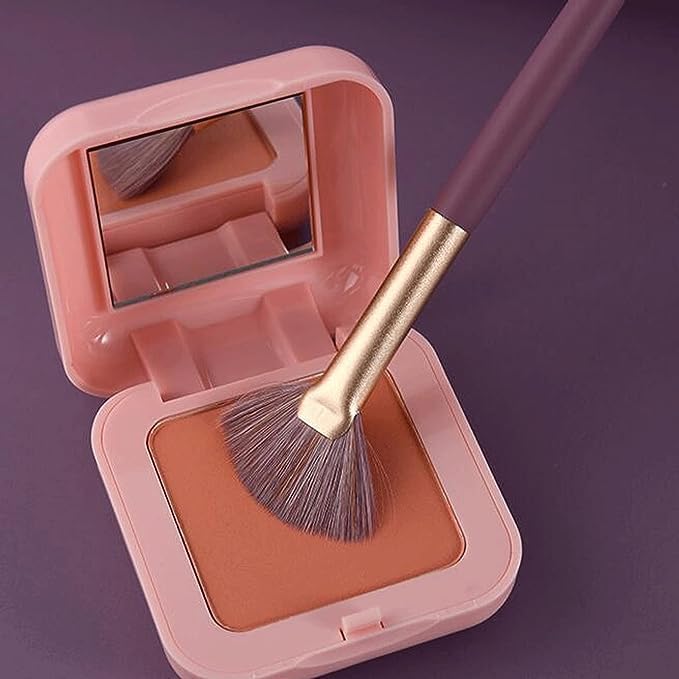 SkyShopy Set 9 Pcs Professional Everyday Makeup Brushes Set with PU Leather bucket, Synthetic Hair Cosmetic Wooden Handle Brushes SkyShopy Set 9 Pcs Professional Everyday Makeup Brushes Set with PU Leather bucket, Synthetic Hair Cosmetic Wooden Handle Brushes